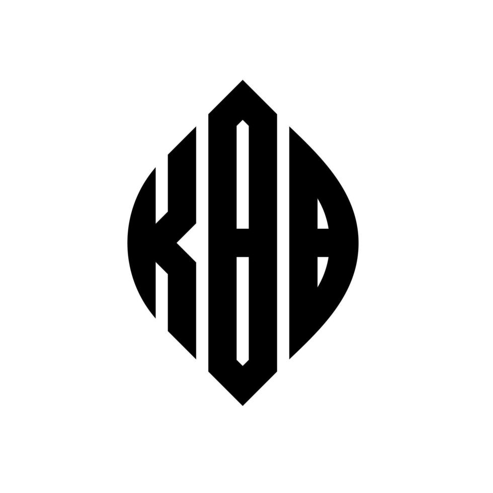 kbb-Kreisbuchstaben-Logo-Design mit Kreis- und Ellipsenform. kbb-Ellipsenbuchstaben mit typografischem Stil. Die drei Initialen bilden ein Kreislogo. kbb-Kreis-Emblem abstrakter Monogramm-Buchstaben-Markenvektor. vektor