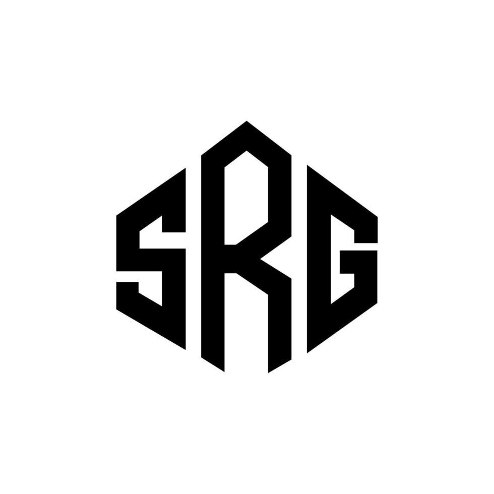 sr-Buchstaben-Logo-Design mit Polygonform. srg Polygon- und Würfelform-Logo-Design. srg Sechseck-Vektor-Logo-Vorlage in weißen und schwarzen Farben. srg monogramm, geschäfts- und immobilienlogo. vektor