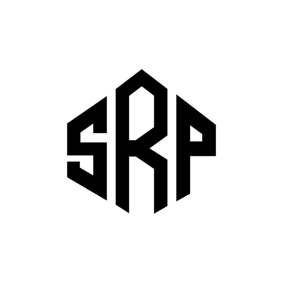 srp-Buchstaben-Logo-Design mit Polygonform. srp-Polygon- und Würfelform-Logo-Design. srp Hexagon-Vektor-Logo-Vorlage in weißen und schwarzen Farben. srp-monogramm, geschäfts- und immobilienlogo. vektor