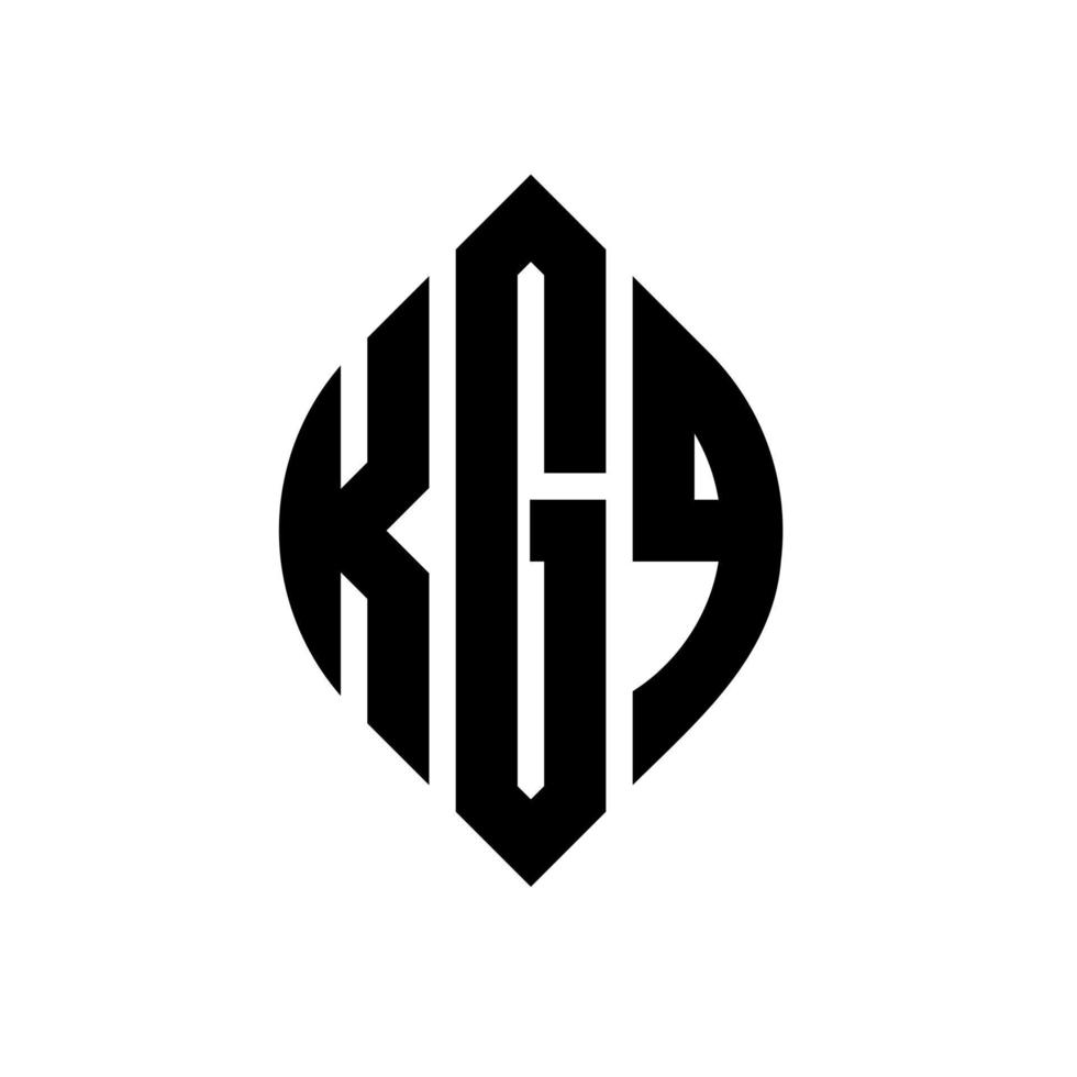 kgq-Kreisbuchstaben-Logo-Design mit Kreis- und Ellipsenform. kgq Ellipsenbuchstaben mit typografischem Stil. Die drei Initialen bilden ein Kreislogo. kgq Kreisemblem abstrakter Monogramm-Buchstabenmarkierungsvektor. vektor