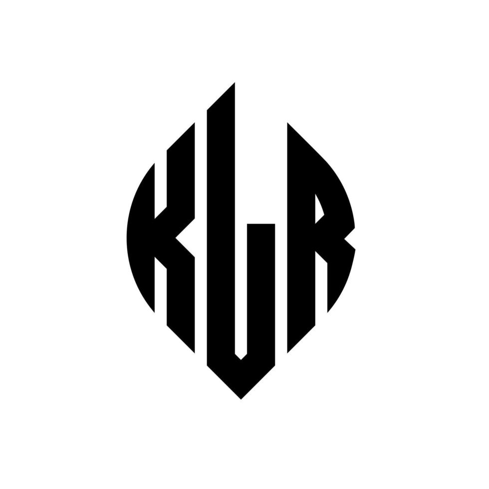 klr-Kreis-Buchstaben-Logo-Design mit Kreis- und Ellipsenform. klr Ellipsenbuchstaben mit typografischem Stil. Die drei Initialen bilden ein Kreislogo. klr-Kreis-Emblem abstrakter Monogramm-Buchstaben-Markierungsvektor. vektor