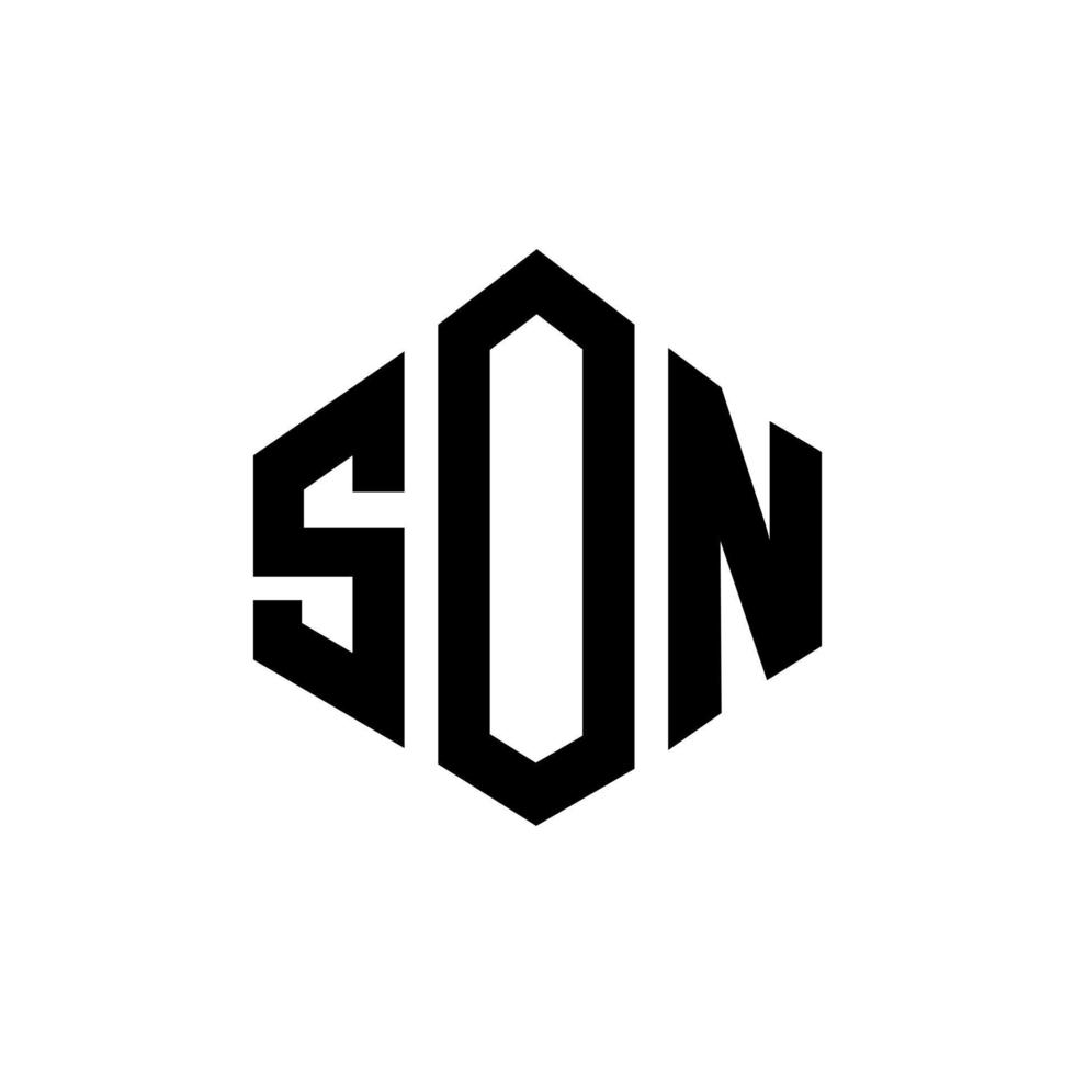 Sohn-Brief-Logo-Design mit Polygonform. sohn polygon und würfelform logo design. Sohn Sechseck-Vektor-Logo-Vorlage in weißen und schwarzen Farben. sohnmonogramm, geschäfts- und immobilienlogo. vektor