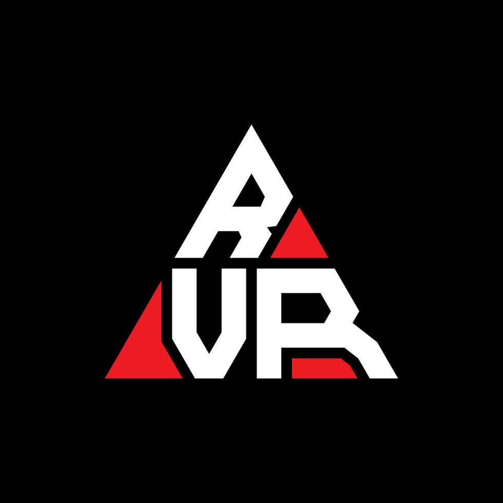 rvr-Dreieck-Buchstaben-Logo-Design mit Dreiecksform. RVR-Dreieck-Logo-Design-Monogramm. RVR-Dreieck-Vektor-Logo-Vorlage mit roter Farbe. rvr dreieckiges logo einfaches, elegantes und luxuriöses logo. vektor