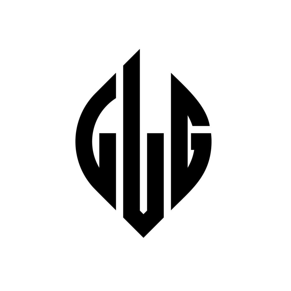 llg-Kreisbuchstaben-Logo-Design mit Kreis- und Ellipsenform. llg ellipsenbuchstaben mit typografischem stil. Die drei Initialen bilden ein Kreislogo. llg-Kreis-Emblem abstrakter Monogramm-Buchstaben-Markierungsvektor. vektor