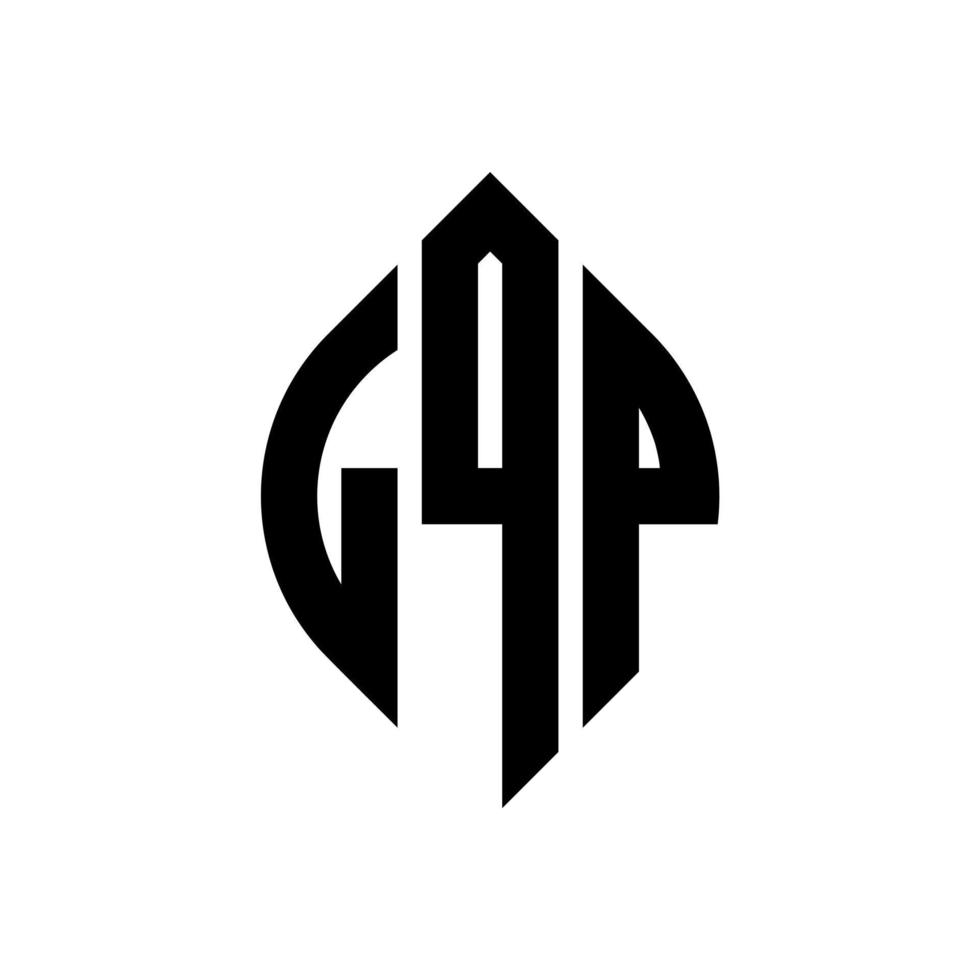 lqp-Kreisbuchstaben-Logo-Design mit Kreis- und Ellipsenform. lqp Ellipsenbuchstaben mit typografischem Stil. Die drei Initialen bilden ein Kreislogo. lqp-Kreis-Emblem abstrakter Monogramm-Buchstaben-Markierungsvektor. vektor