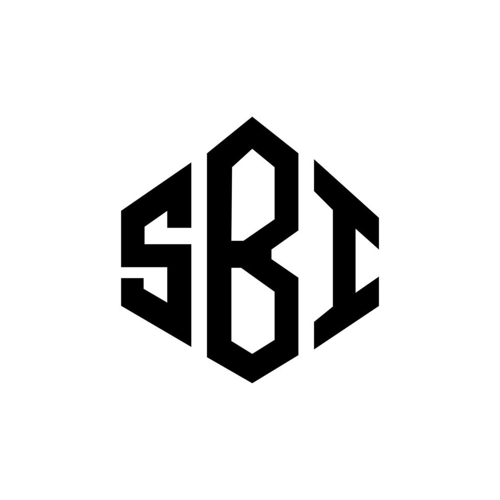 SBI-Brief-Logo-Design mit Polygonform. sbi-polygon- und würfelform-logo-design. sbi Sechseck-Vektor-Logo-Vorlage in weißen und schwarzen Farben. sbi-monogramm, geschäfts- und immobilienlogo. vektor