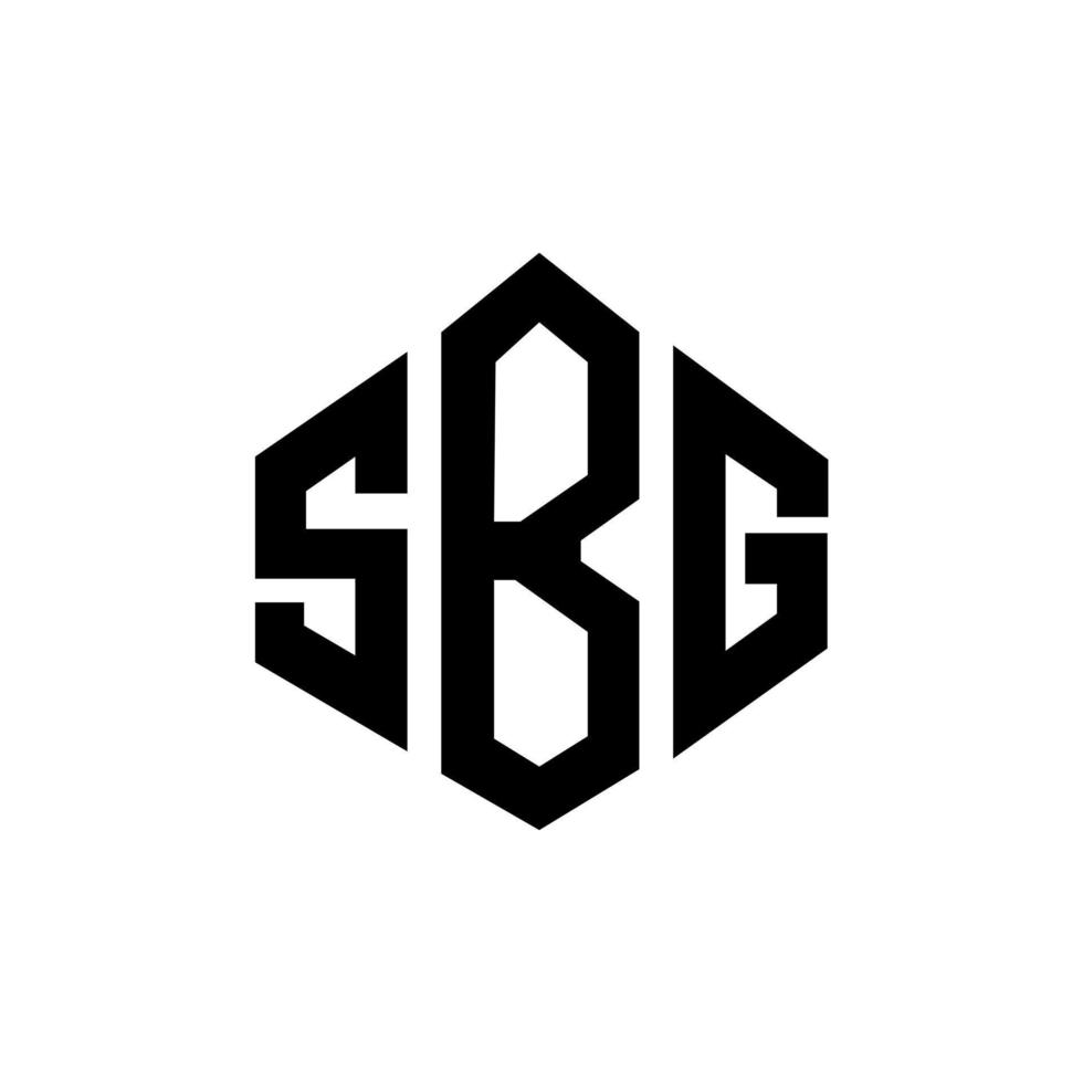 sbg-Buchstaben-Logo-Design mit Polygonform. sbg-polygon- und würfelform-logo-design. sbg Sechseck-Vektor-Logo-Vorlage in weißen und schwarzen Farben. sbg-monogramm, geschäfts- und immobilienlogo. vektor