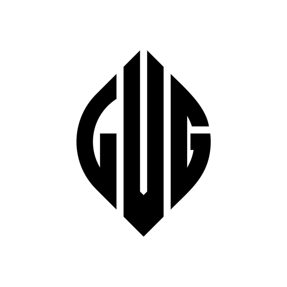 lvg-Kreisbuchstaben-Logo-Design mit Kreis- und Ellipsenform. lvg-ellipsenbuchstaben mit typografischem stil. Die drei Initialen bilden ein Kreislogo. Lvg-Kreis-Emblem abstrakter Monogramm-Buchstaben-Markierungsvektor. vektor