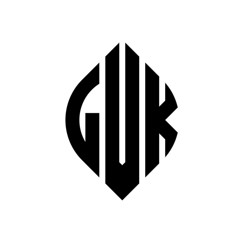 lvk cirkelbokstavslogotypdesign med cirkel och ellipsform. lvk ellipsbokstäver med typografisk stil. de tre initialerna bildar en cirkellogotyp. lvk cirkel emblem abstrakt monogram bokstav märke vektor. vektor