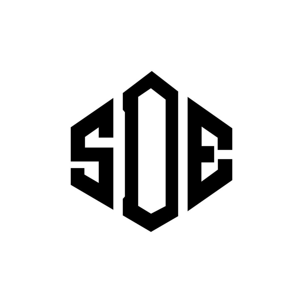 sde bokstavslogotypdesign med polygonform. sde polygon och kubform logotypdesign. sde hexagon vektor logotyp mall vita och svarta färger. sde monogram, affärs- och fastighetslogotyp.