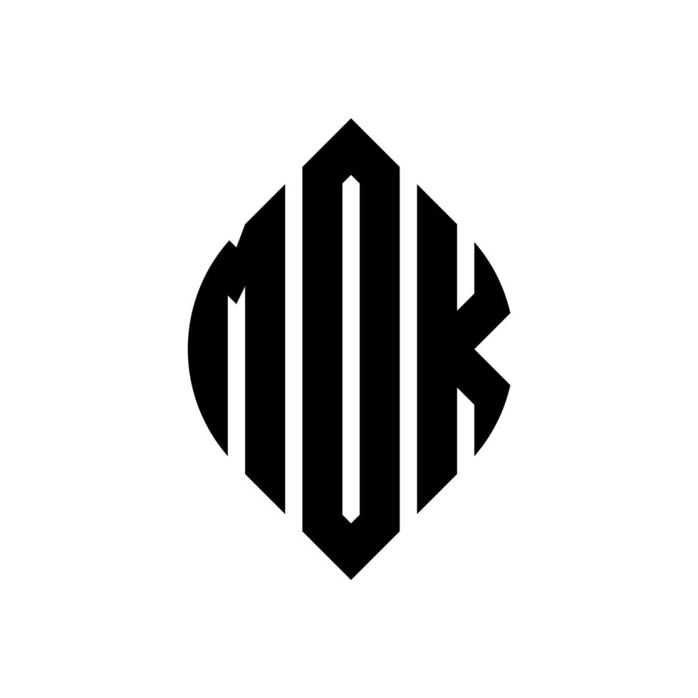 mdk-Kreisbuchstaben-Logo-Design mit Kreis- und Ellipsenform. mdk Ellipsenbuchstaben mit typografischem Stil. Die drei Initialen bilden ein Kreislogo. mdk-Kreis-Emblem abstrakter Monogramm-Buchstaben-Markierungsvektor. vektor