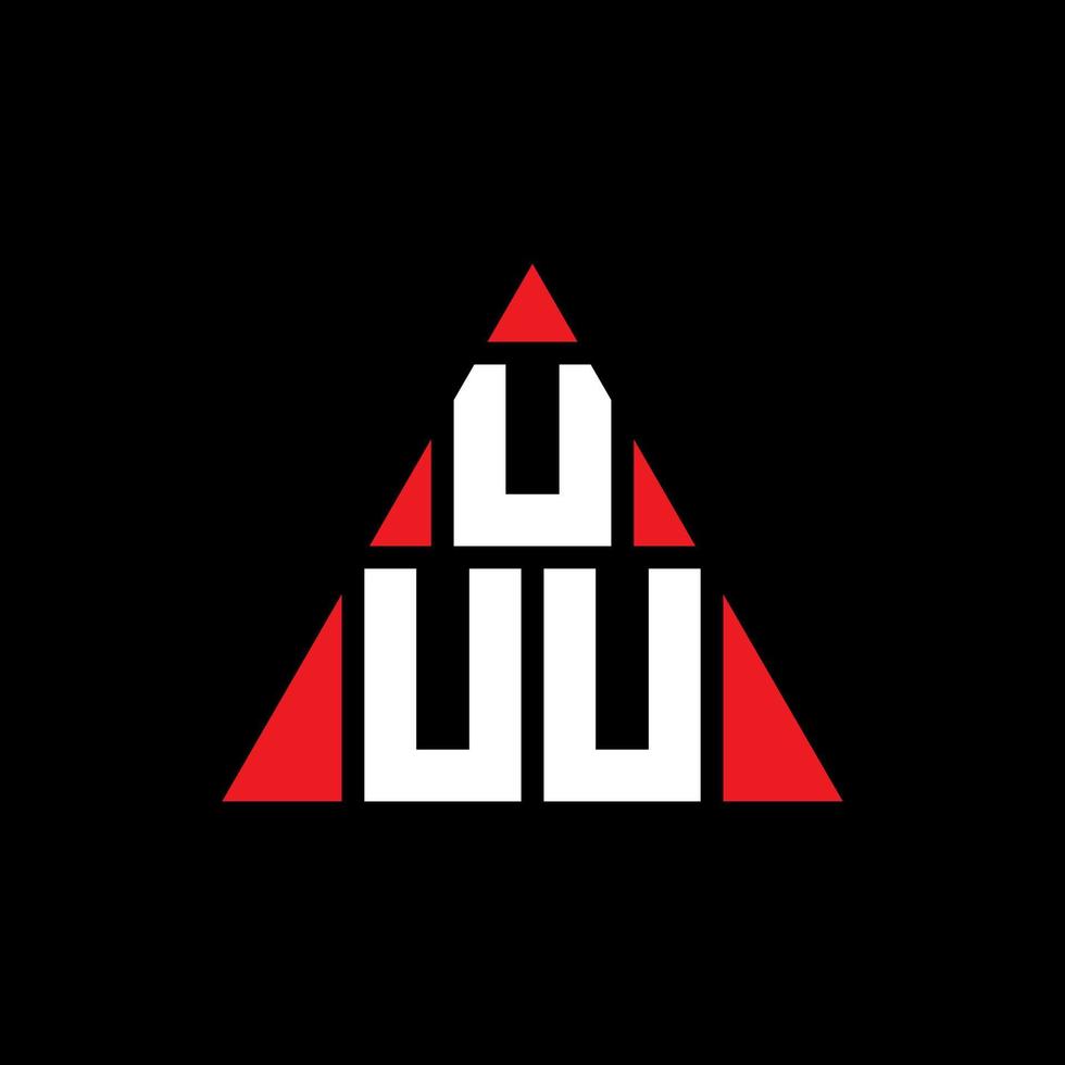 uuu Dreiecksbuchstaben-Logo-Design mit Dreiecksform. uuu Dreieck-Logo-Design-Monogramm. uuu-Dreieck-Vektor-Logo-Vorlage mit roter Farbe. uuu dreieckiges Logo einfaches, elegantes und luxuriöses Logo. vektor
