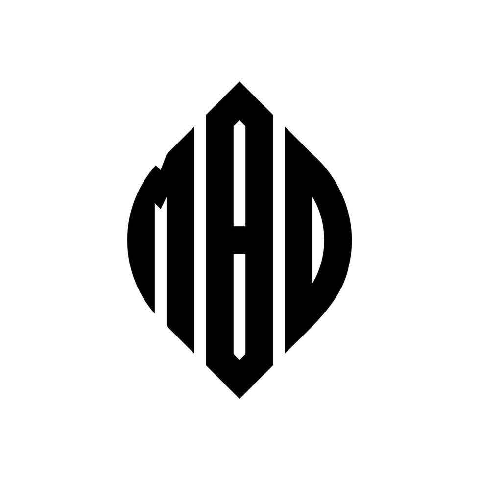 mbd cirkel bokstavslogotyp design med cirkel och ellipsform. mbd ellipsbokstäver med typografisk stil. de tre initialerna bildar en cirkellogotyp. mbd cirkel emblem abstrakt monogram bokstav märke vektor. vektor