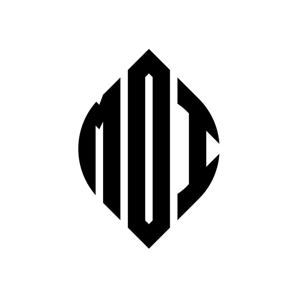 Moi Circle Letter Logo Design mit Kreis- und Ellipsenform. Moi-Ellipsenbuchstaben mit typografischem Stil. Die drei Initialen bilden ein Kreislogo. Moi-Kreis-Emblem abstrakter Monogramm-Buchstaben-Markierungsvektor. vektor
