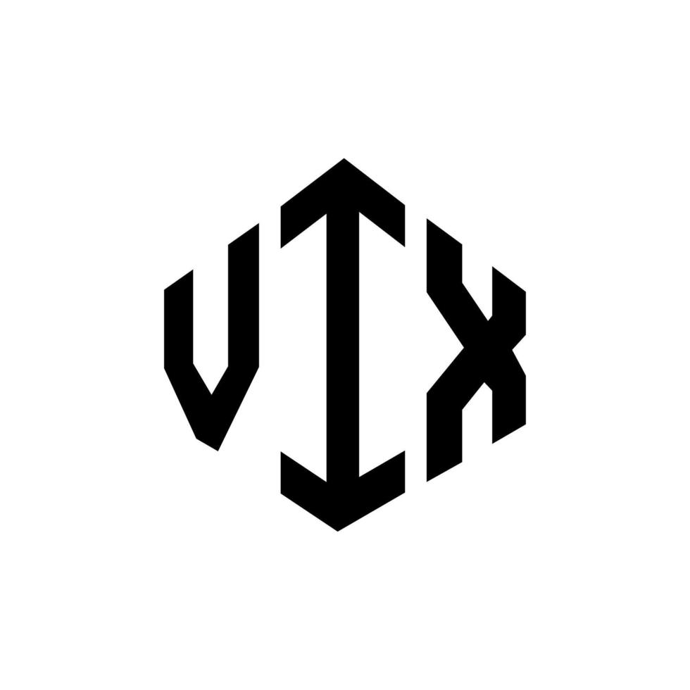 vix-Buchstaben-Logo-Design mit Polygonform. Vix Logo-Design in Polygon- und Würfelform. vix Sechseck-Vektor-Logo-Vorlage in weißen und schwarzen Farben. Vix-Monogramm, Geschäfts- und Immobilienlogo. vektor