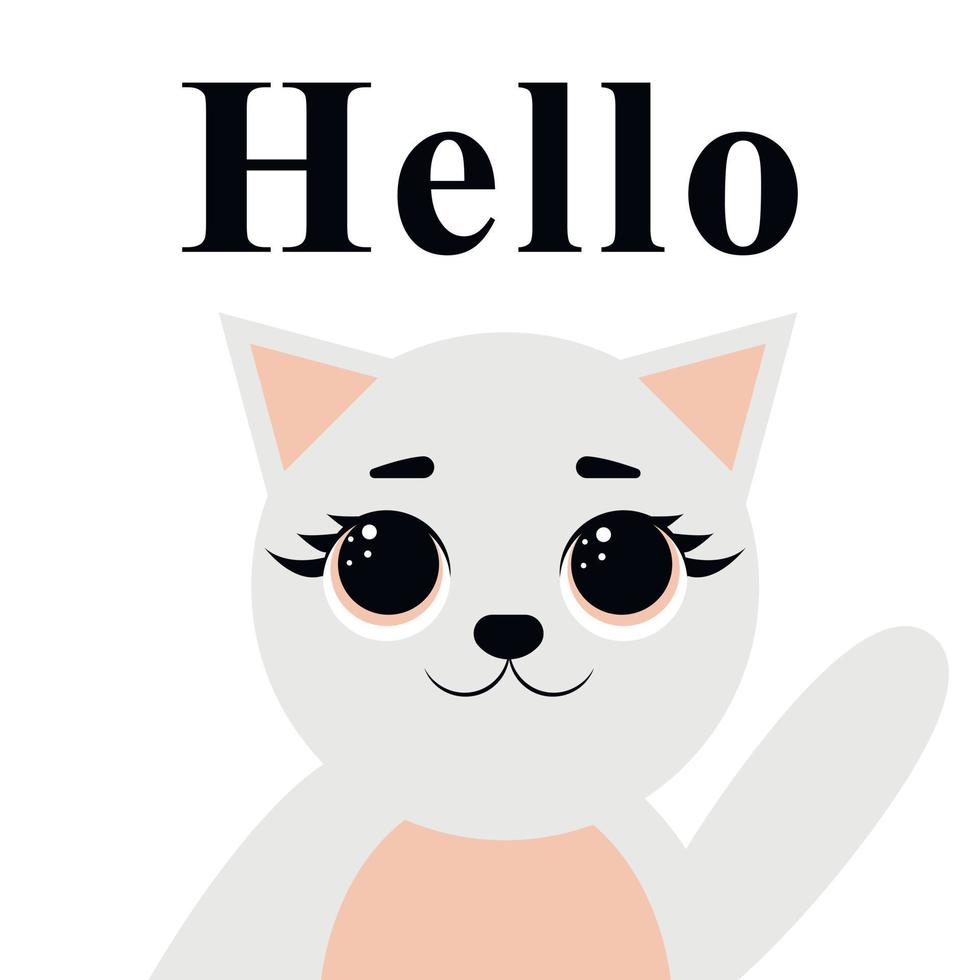 glückliche katzentagesvektorillustration. süße Babykatze vektor