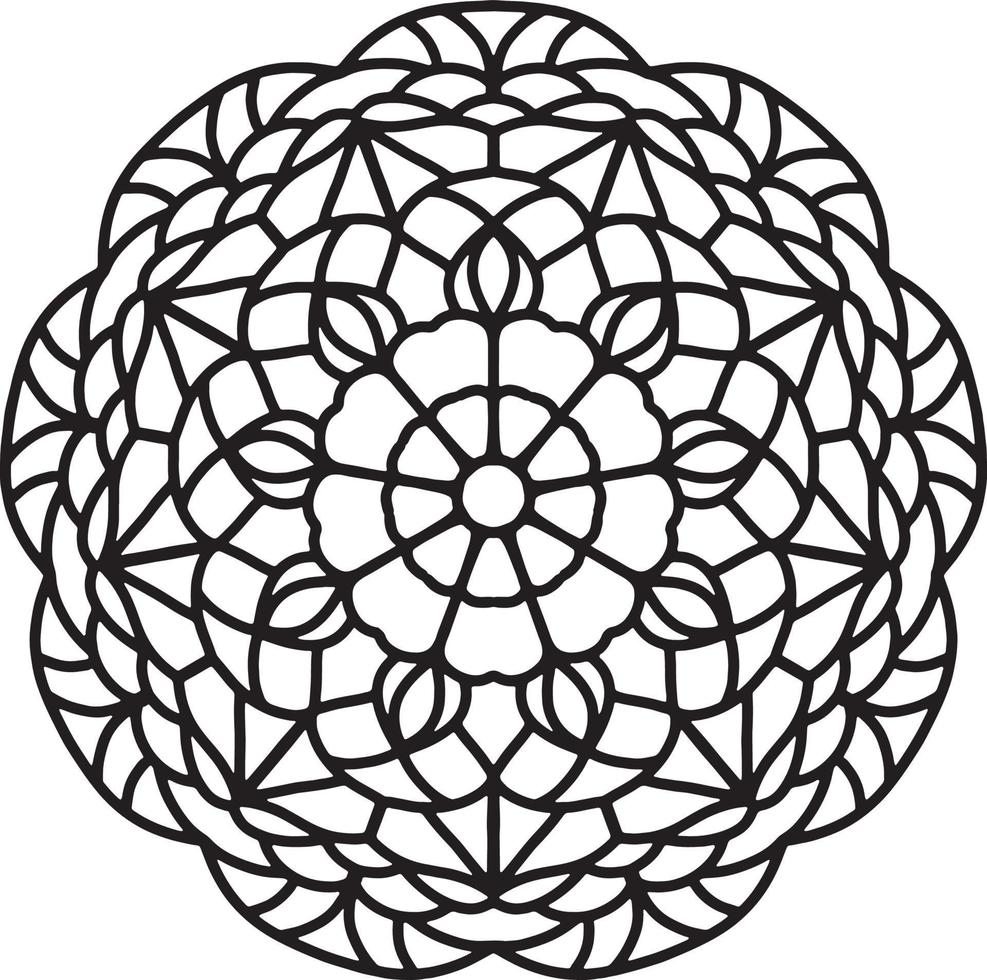 Blumen-Mandala-Muster. dekorative Kreisverzierung im ethnischen orientalischen Stil. vektor