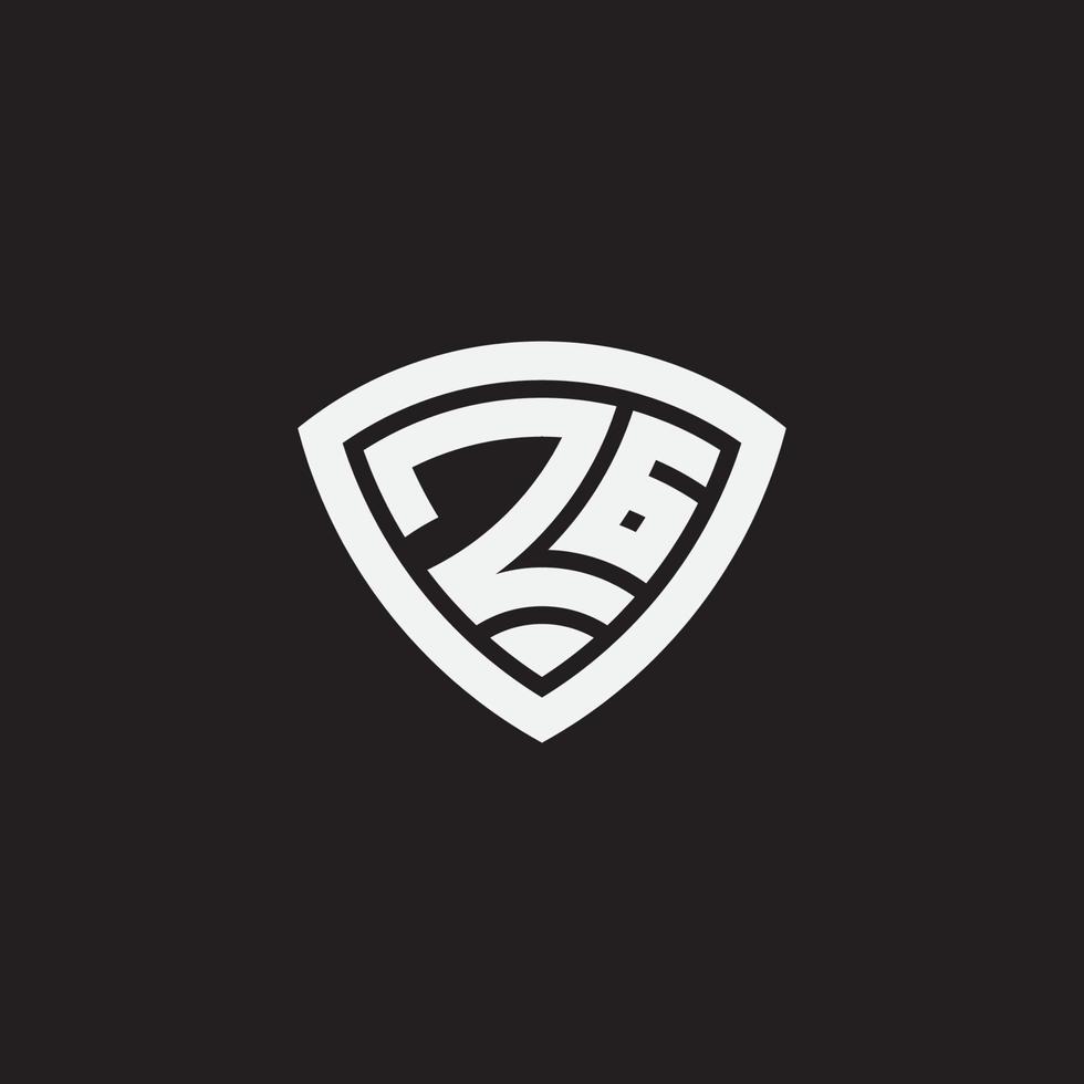 Nummer 26-Logo. monogramm-logo verwendbar für sport, jubiläum, logo-vorlage. Vektor-Illustration. vektor