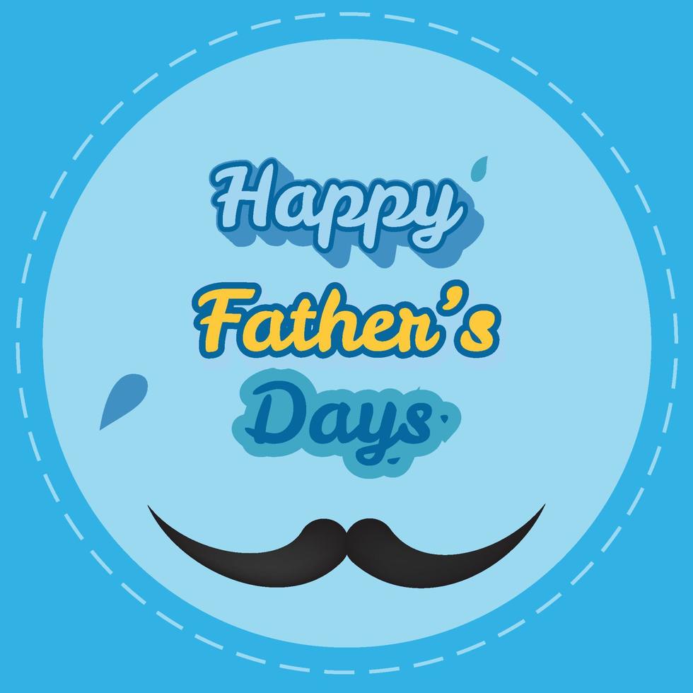 Happy Father Day Typografie zitiert Vektorgrafiken mit Text und Elementen für T-Shirt-Tassen-Vektor vektor