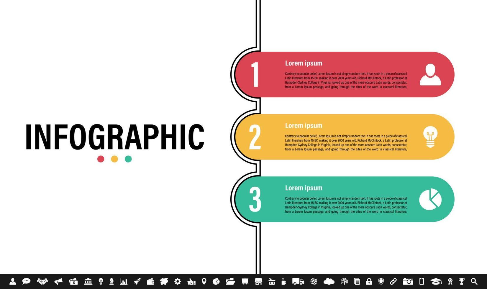 Infografik Designvorlage mit Geschäftskonzept vektor