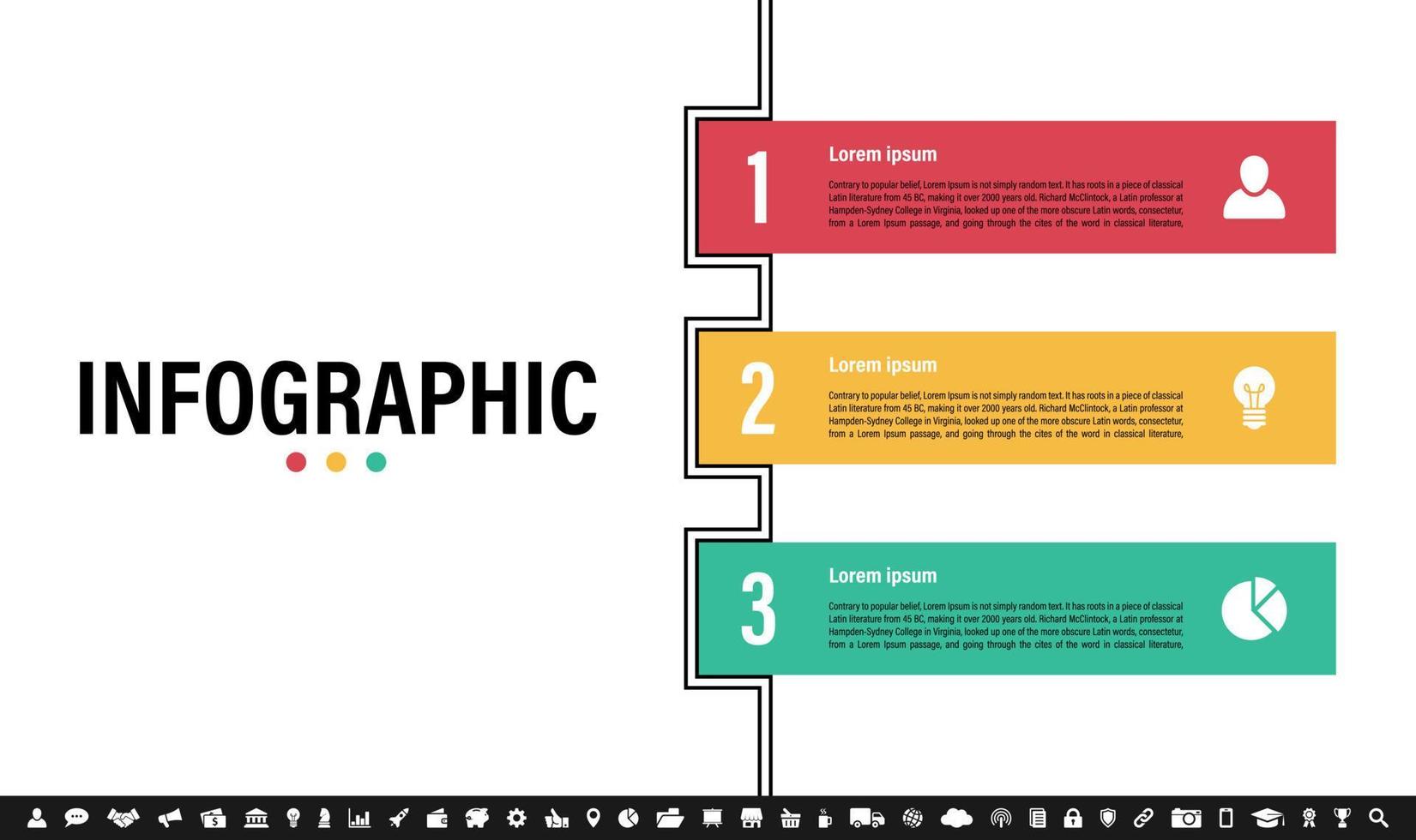 Infografik Designvorlage mit Geschäftskonzept vektor