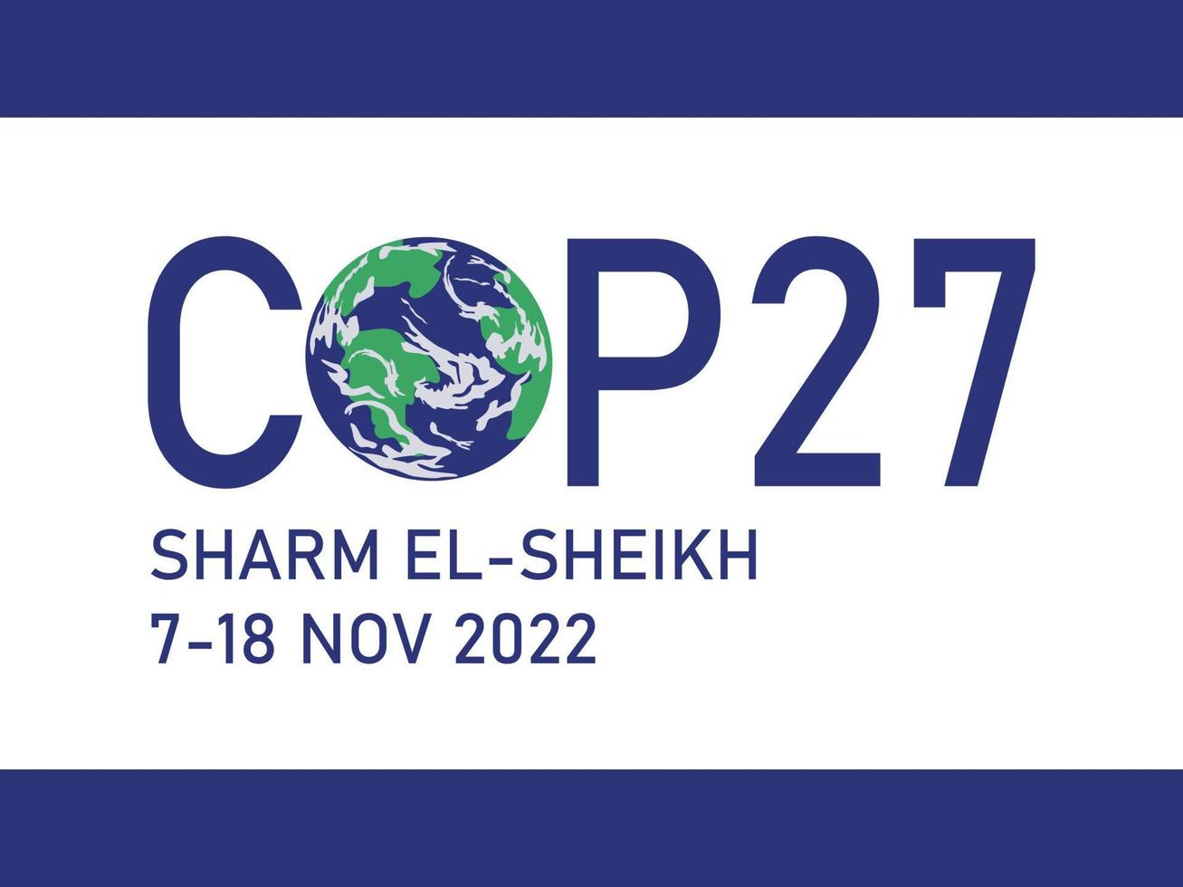 Cop 27 in Sharm El-Sheikh, Ägypten. 7.-18. November 2022. Klimakonferenz der Vereinten Nationen. Internationaler Klimagipfel. vektor