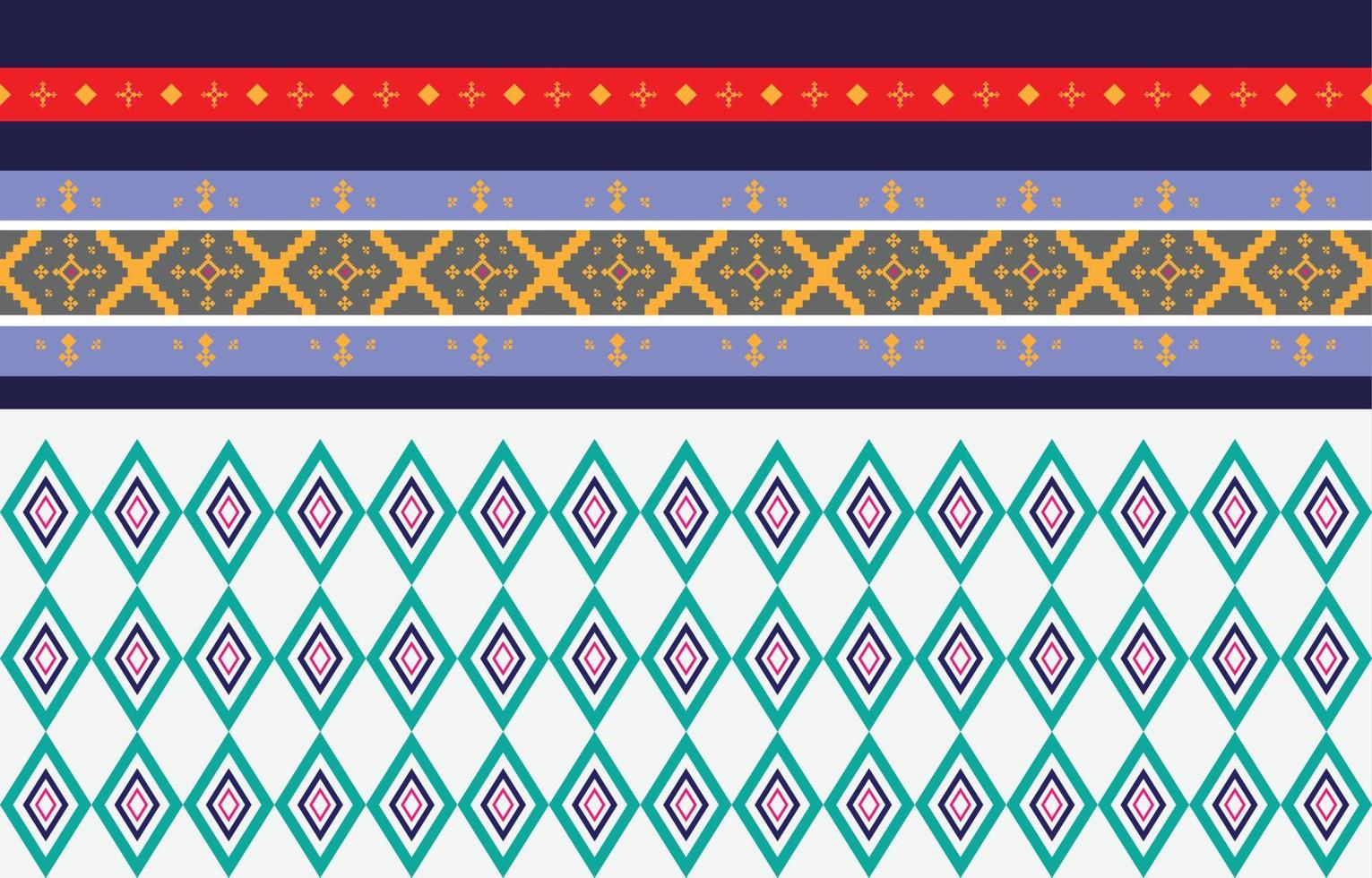 abstrakte geometrische und tribale Muster, Gebrauchsdesign lokale Stoffmuster, von indigenen Stämmen inspiriertes Design. geometrische Vektorillustration vektor