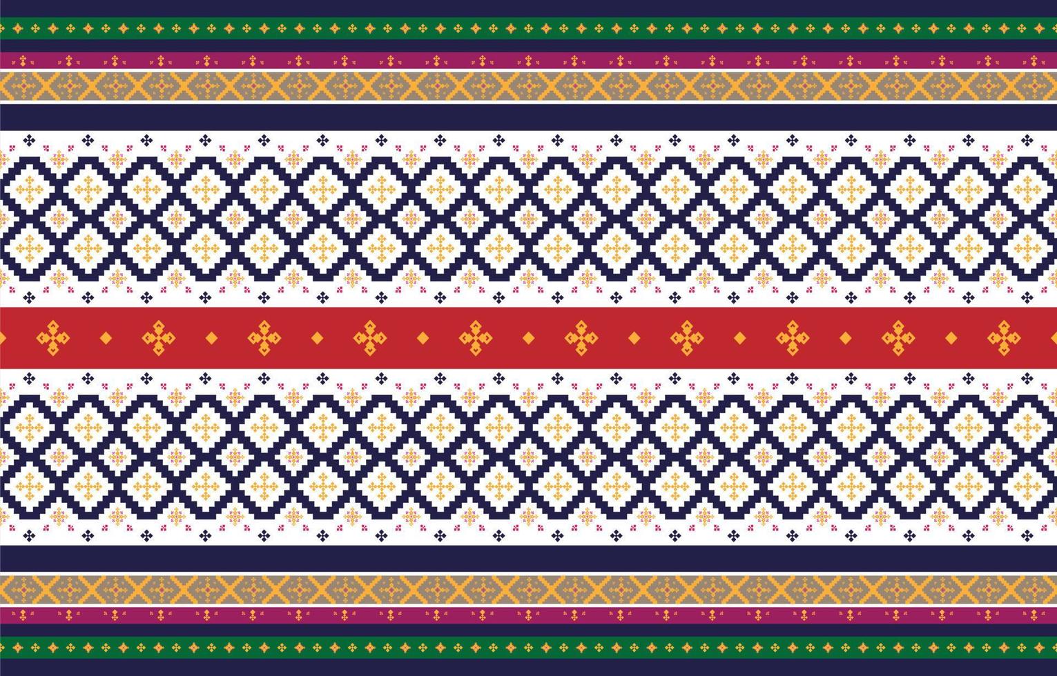 abstrakte geometrische und tribale Muster, Gebrauchsdesign lokale Stoffmuster, von indigenen Stämmen inspiriertes Design. geometrische Vektorillustration vektor