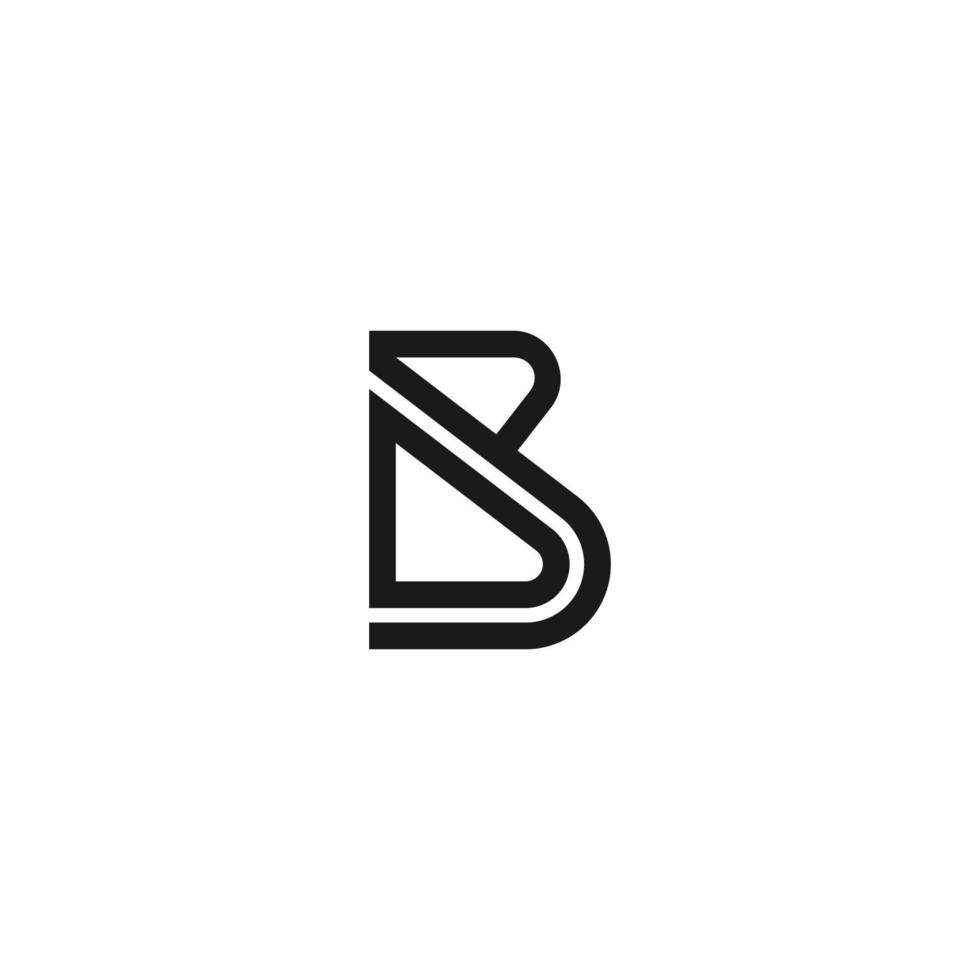 bokstaven db eller bd monogram logotyp design vektor mall