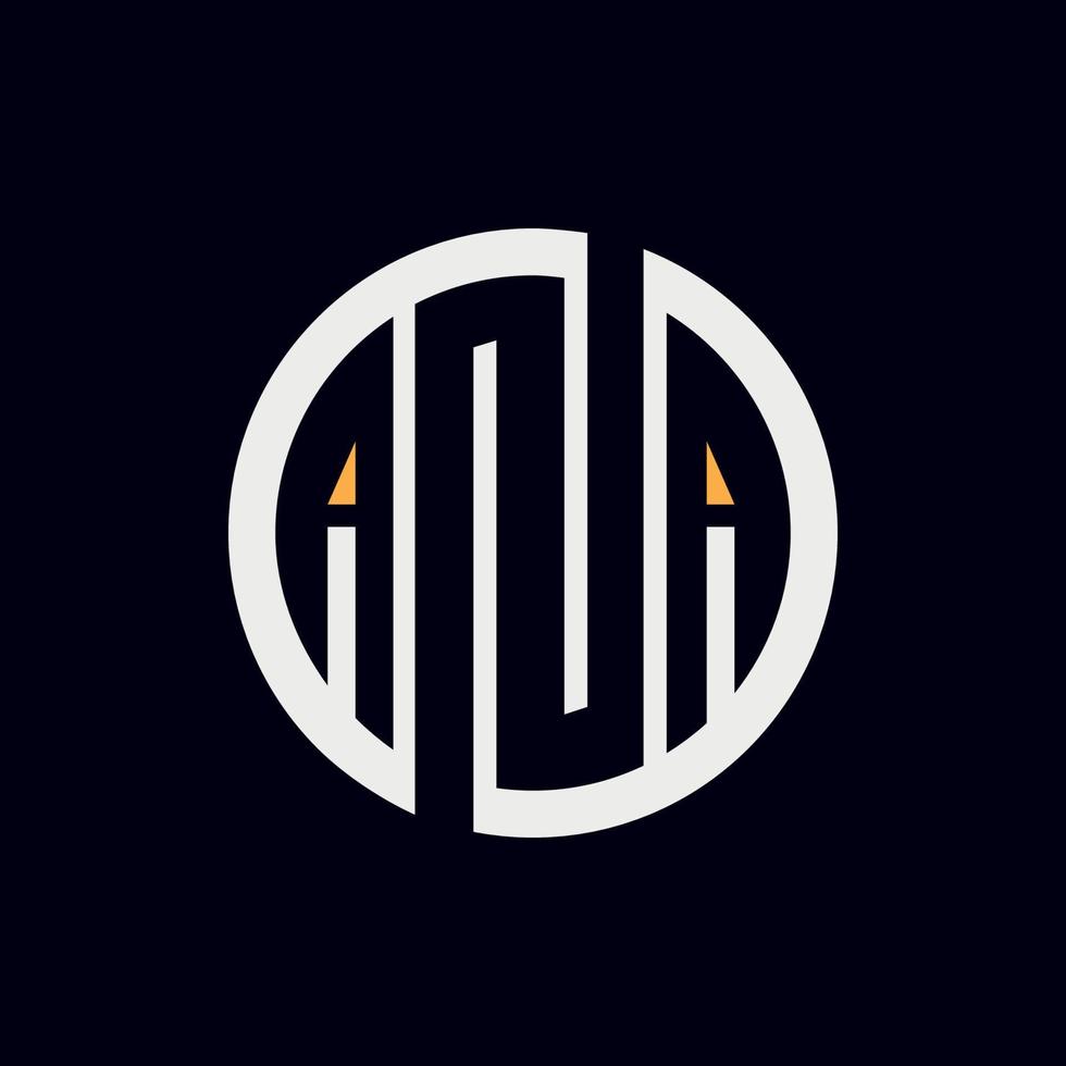 Logodesign mit Typografiemodell mit Anas Namen vektor