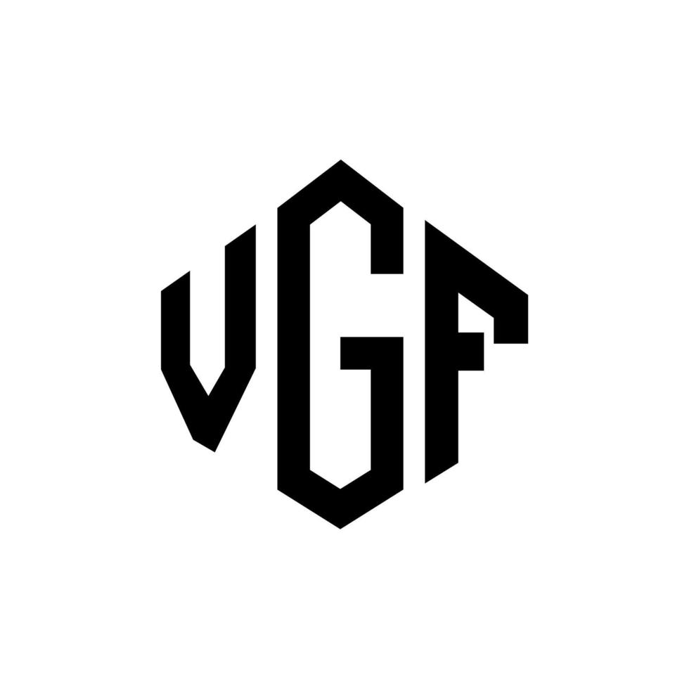 vgf bokstavslogotypdesign med polygonform. vgf polygon och kubform logotypdesign. vgf hexagon vektor logotyp mall vita och svarta färger. vgf-monogram, affärs- och fastighetslogotyp.