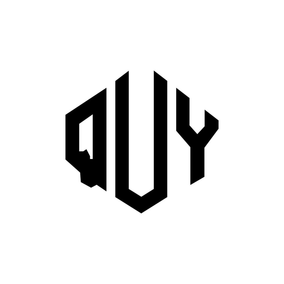 quy-Buchstaben-Logo-Design mit Polygonform. quy Polygon- und Würfelform-Logo-Design. quy Sechseck-Vektor-Logo-Vorlage in weißen und schwarzen Farben. quy monogramm, geschäfts- und immobilienlogo. vektor