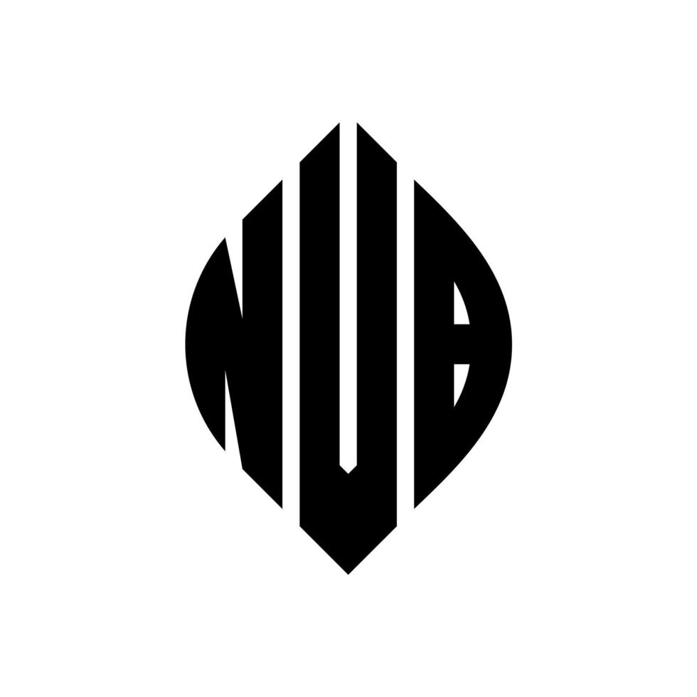 nvb-Kreisbuchstaben-Logo-Design mit Kreis- und Ellipsenform. NVB-Ellipsenbuchstaben mit typografischem Stil. Die drei Initialen bilden ein Kreislogo. NVB-Kreisemblem abstrakter Monogramm-Buchstabenmarkierungsvektor. vektor