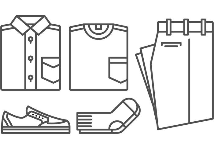 Kostenlose Outfit Icons Vector Pack