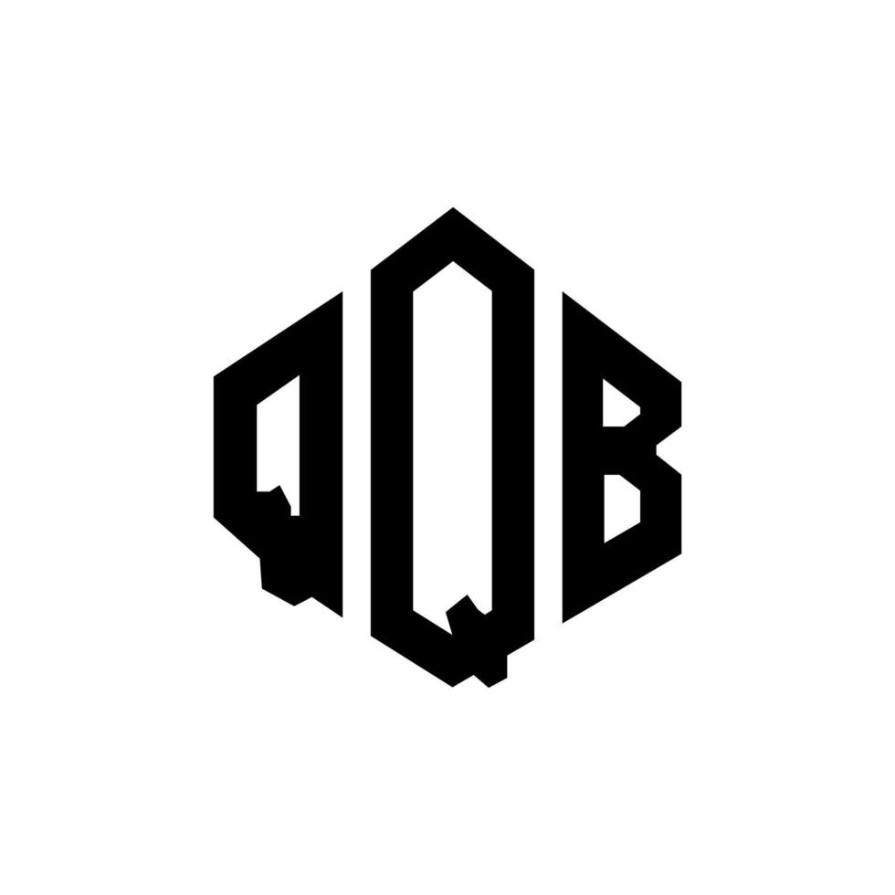 qqb-Buchstaben-Logo-Design mit Polygonform. qqb-Polygon- und Würfelform-Logo-Design. qqb Sechseck-Vektor-Logo-Vorlage in weißen und schwarzen Farben. qqb-monogramm, geschäfts- und immobilienlogo. vektor