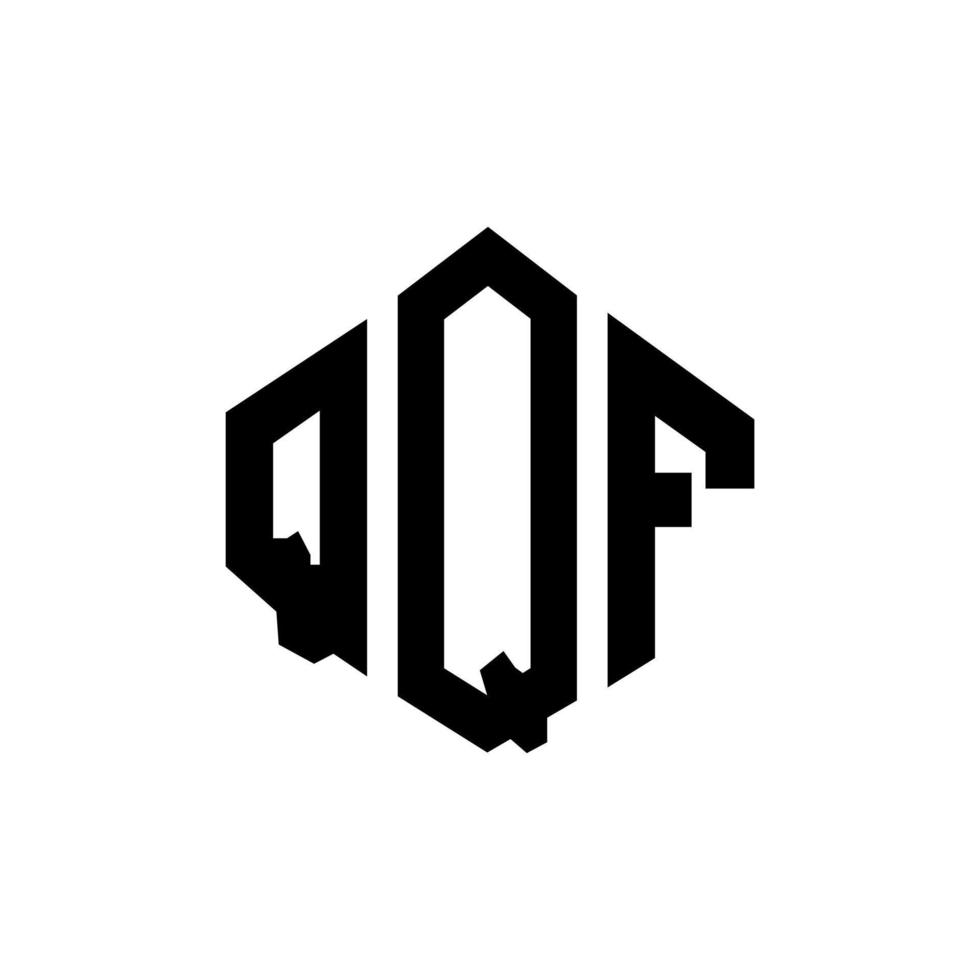 qqf-Buchstaben-Logo-Design mit Polygonform. qqf Polygon- und Würfelform-Logo-Design. qqf Sechseck-Vektor-Logo-Vorlage in weißen und schwarzen Farben. qqf-monogramm, geschäfts- und immobilienlogo. vektor