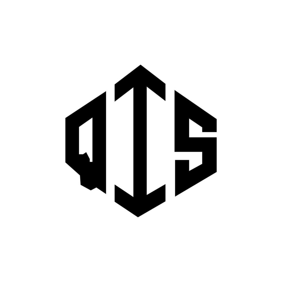 Qis-Brief-Logo-Design mit Polygonform. qis Logo-Design in Polygon- und Würfelform. qis Sechseck-Vektor-Logo-Vorlage in weißen und schwarzen Farben. qis monogramm, geschäfts- und immobilienlogo. vektor