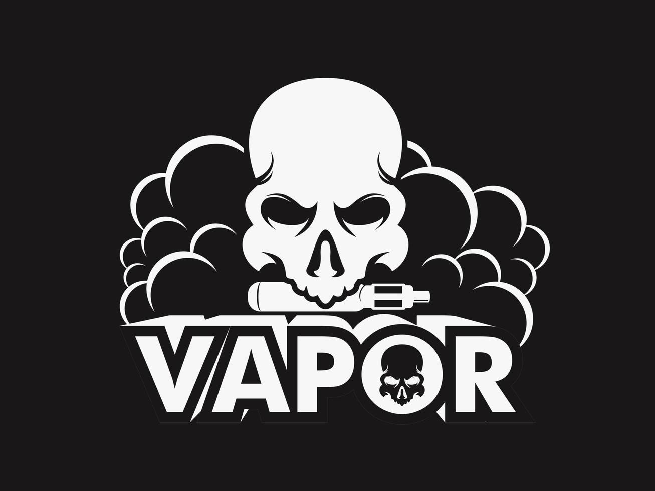 vape skull logotyp vektor