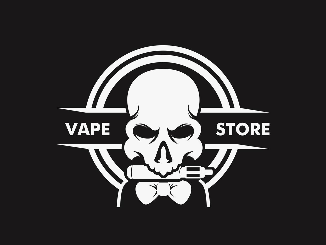 vape skull logotyp vektor