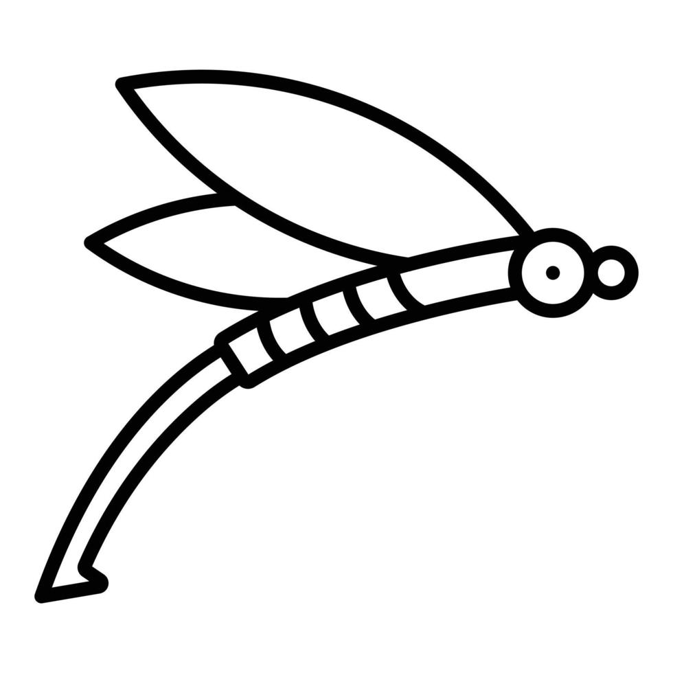 Fliegenfischen-Icon-Stil vektor
