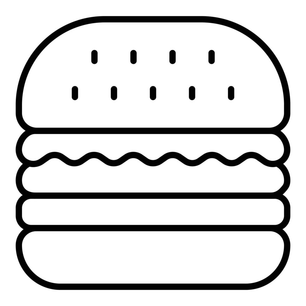hamburgare bar ikon stil vektor