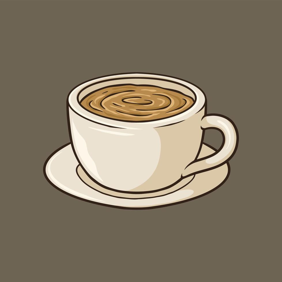 kaffekopp tecknad vektorillustration vektor