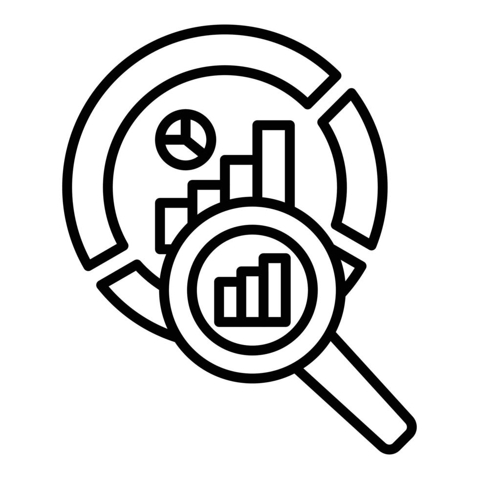 Symbolstil für Marktforschung vektor