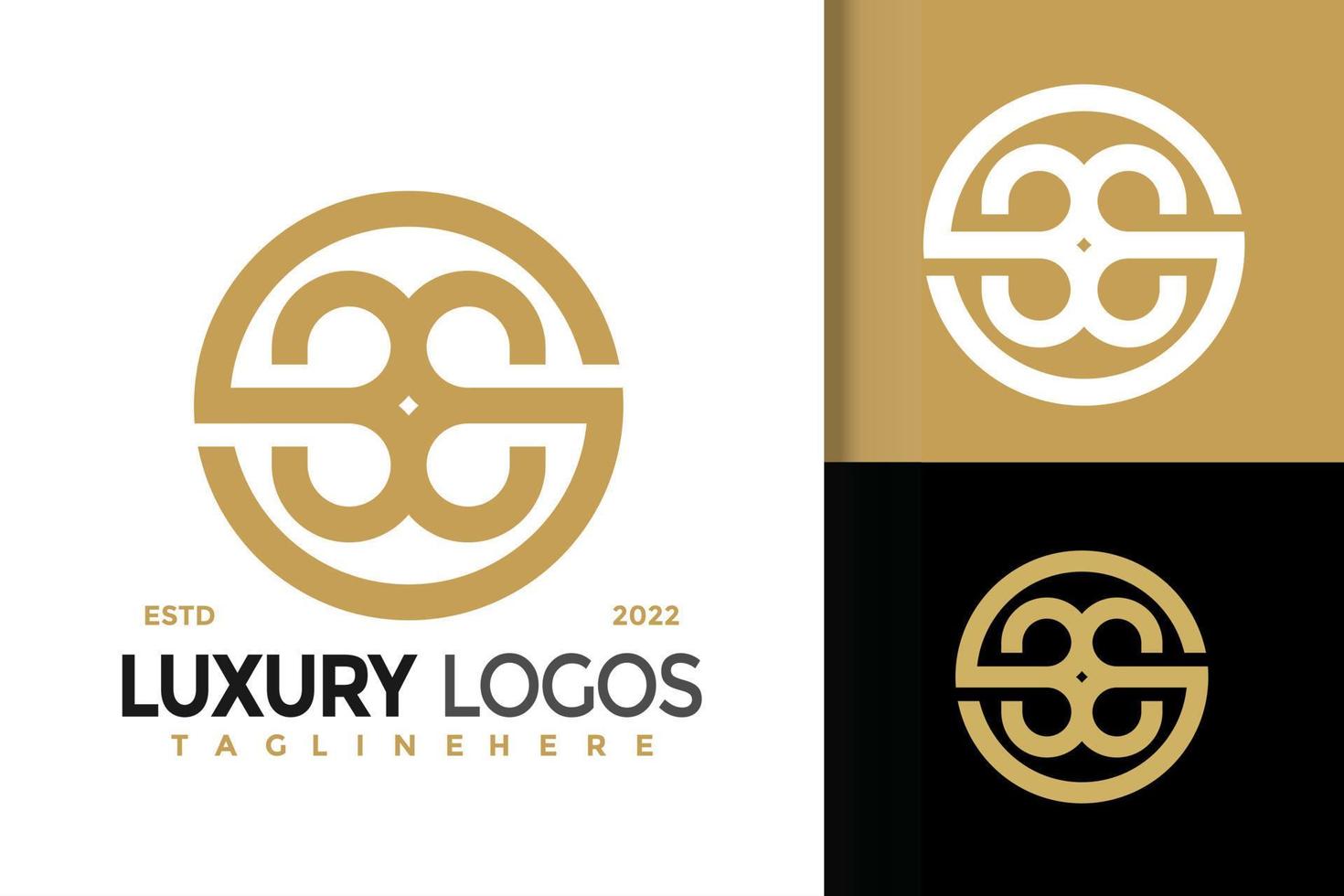lyxig bokstav h cirkel logotyp design, varumärkesidentitet logotyper vektor, modern logotyp, logo design vektor illustration mall