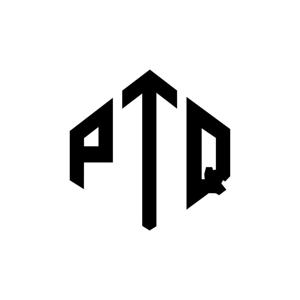 ptq-Buchstaben-Logo-Design mit Polygonform. ptq Polygon- und Würfelform-Logo-Design. ptq Sechseck-Vektor-Logo-Vorlage in weißen und schwarzen Farben. ptq-monogramm, geschäfts- und immobilienlogo. vektor