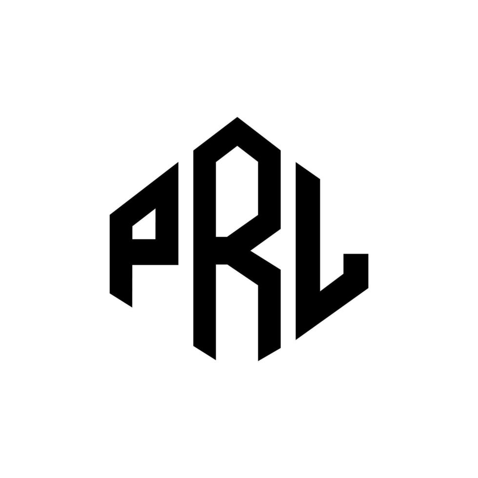 prl bokstavslogotypdesign med polygonform. prl polygon och kubformad logotypdesign. prl hexagon vektor logotyp mall vita och svarta färger. prl monogram, affärs- och fastighetslogotyp.