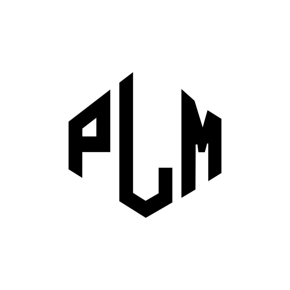 plm-Brief-Logo-Design mit Polygonform. Plm-Polygon- und Würfelform-Logo-Design. plm Sechseck-Vektor-Logo-Vorlage in weißen und schwarzen Farben. plm-monogramm, geschäfts- und immobilienlogo. vektor