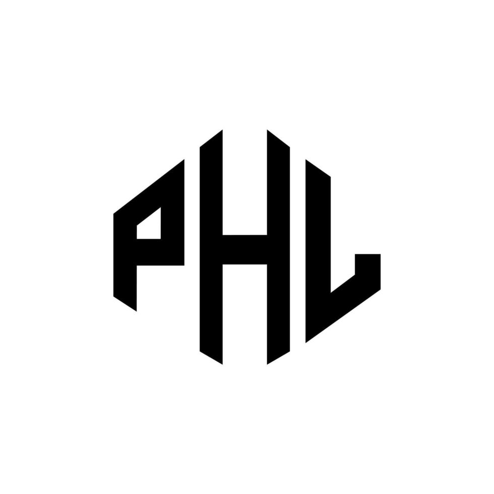 phl-Buchstaben-Logo-Design mit Polygonform. phl Polygon- und Würfelform-Logo-Design. phl Sechseck-Vektor-Logo-Vorlage in weißen und schwarzen Farben. phl-monogramm, geschäfts- und immobilienlogo. vektor