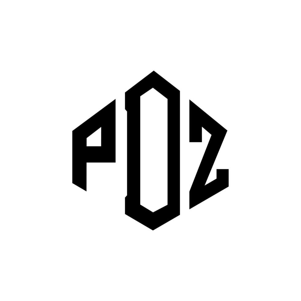 pdz-Buchstaben-Logo-Design mit Polygonform. Pdz-Polygon- und Würfelform-Logo-Design. Pdz-Sechseck-Vektor-Logo-Vorlage in weißen und schwarzen Farben. pdz-monogramm, geschäfts- und immobilienlogo. vektor