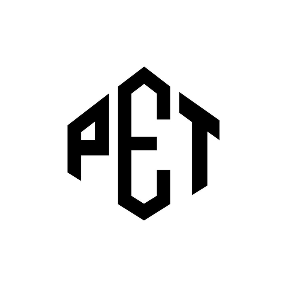 husdjur brev logotyp design med polygon form. husdjur polygon och kub form logotyp design. husdjur hexagon vektor logotyp mall vita och svarta färger. husdjursmonogram, affärs- och fastighetslogotyp.